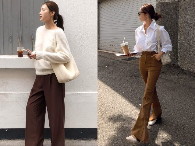 Sắc nâu kết hợp cùng trắng tạo nên một tổng thể ấm áp, sang trọng, phù hợp với những ai theo đuổi phong cách thanh lịch hiện đại.