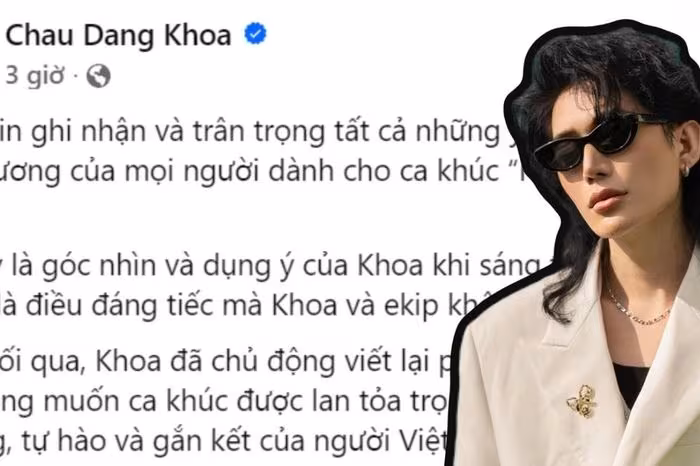 Châu Đăng Khoa sửa lời "Người Việt Mình Thương Nhau" sau tranh cãi về ẩn dụ