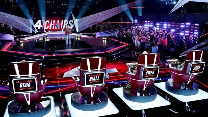 Khoảnh khắc Dylan Carter chinh phục 4 huấn luyện viên tại The Voice 2023. Ảnh: NBC.