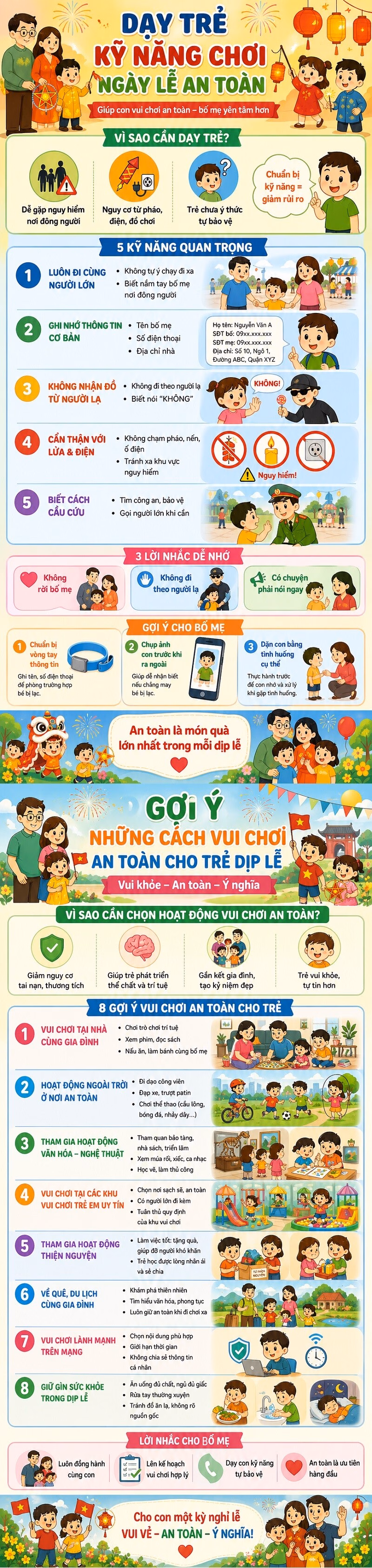 Hướng dẫn 5 kỹ năng an toàn cho trẻ khi đi chơi ngày lễ