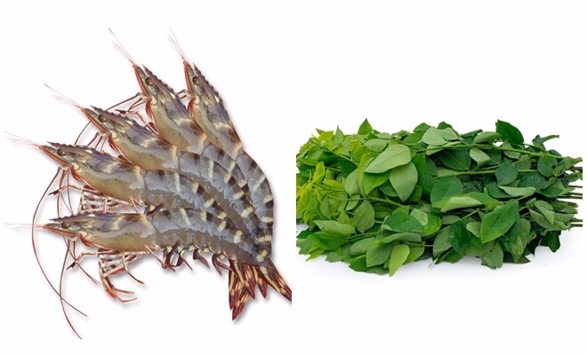 Sự kết hợp giữa tôm tươi và rau ngót tạo nên món canh giàu canxi và vitamin.